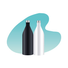 aluminium bottles products branding icons