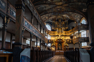 Interior of Trinity Church, a Baroque Protestant parish church in Speyer Germany