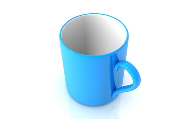 3D  mug on white background