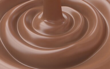 Fototapeta na wymiar 3D chocolate swirl 
