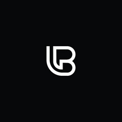 Minimal elegant monogram art logo. Outstanding professional trendy awesome artistic B PB BP initial based Alphabet icon logo. Premium Business logo white color on black background