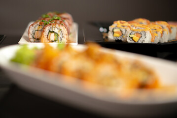 wagyu roll with teriyaki sauce