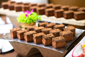 chocolate brownie catering for meeting coffee break