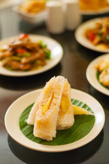 sticky rice stuff in dim sum restaurant