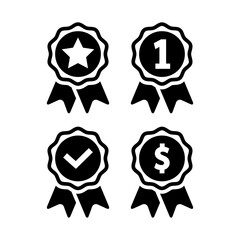 medal icon vector symbol template