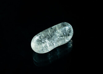 an almost water-clear rock crystal with beautiful inclusions
