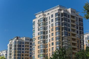 Fototapeta premium new apartment building against the sky