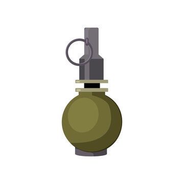 Ball grenade illustration. Danger, explosion, bomb. Weapon concept. illustration can be used for topics like army, war, defense