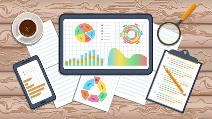 Risk management assessment financial business concept. Modern data analysis, strategy planning, risk management and evaluation