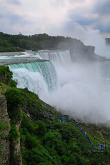 The Niagara Falls on a cloudy day, shot in American side.