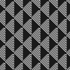 Seamless abstract striped patterns with elements of triangles