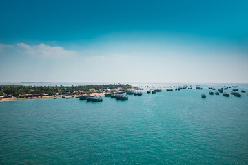 Fototapeta premium Fisherman's village In Rameshwaram, Tamil Nadu, India