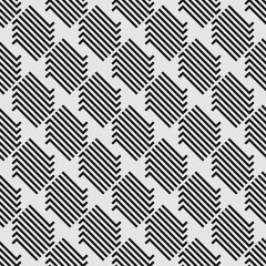 Seamless abstract geometric patterns with elements of stripes