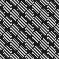 Seamless abstract geometric patterns with elements of stripes