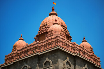 Fototapeta na wymiar Swami Vivekananda memorial in Mandapam, Kanyakumari, Tamil Nadu, India