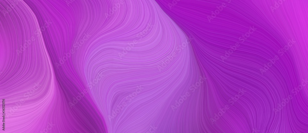 Poster background graphic element with modern soft swirl waves background design with dark orchid, orchid a