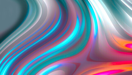 Abstract modern background with smooth neon liquid lines. Light lines, bright accent background. Acrylic fluid abstract.