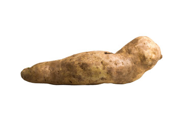 Patate douce sur fond blanc