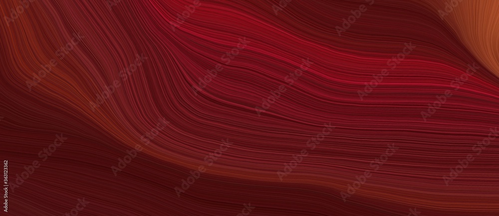 Aufkleber background graphic element with modern soft swirl waves background design with dark red, firebrick a