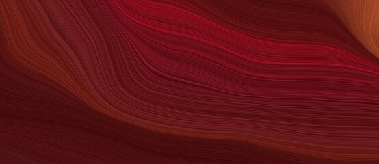 background graphic element with modern soft swirl waves background design with dark red, firebrick and very dark red color