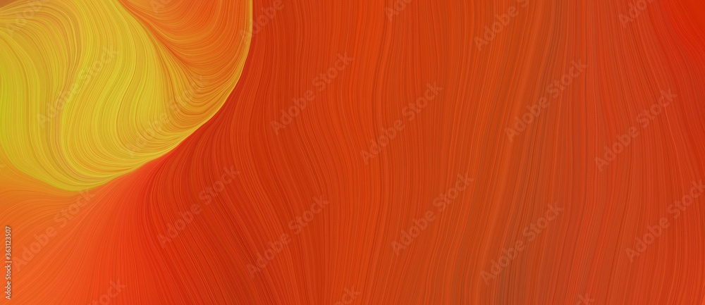 Aufkleber background graphic element with smooth swirl waves background illustration with firebrick, golden ro