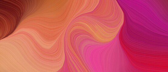 Fototapeta premium background graphic design with modern soft curvy waves background illustration with moderate red, indian red and dark salmon color