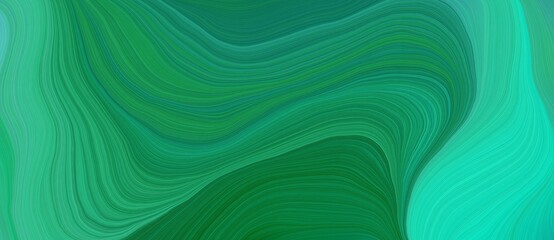 background graphic design with curvy background design with sea green, light sea green and green color