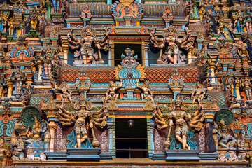 Naklejka premium Meenakshi hinduska świątynia w Madurai, Tamil Nadu, Południowe Indie
