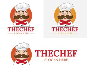 Illustration vector design of chef cartoon mascot template