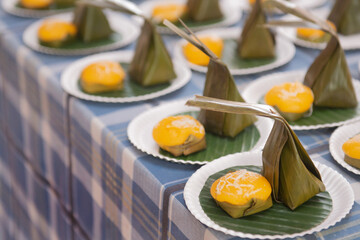 Thai sweet prepared for coffe break
