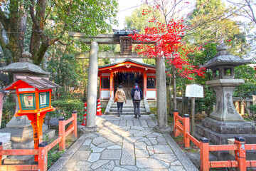 The Yasaka Shrine in Gion, Kyoto, Kansai, Japan.