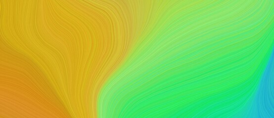 background graphic element with modern waves background illustration with golden rod, vivid lime green and pastel green color