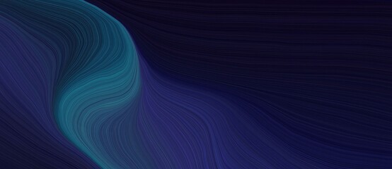 background graphic design with curvy background design with very dark blue, midnight blue and teal blue color