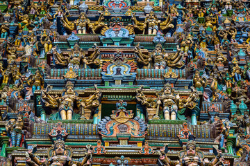 Meenakshi hindu temple in Madurai, Tamil Nadu, South India