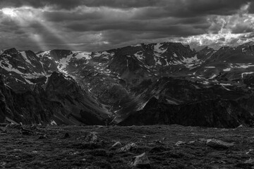 The mountain landscape at bear tooth highway, Montana.