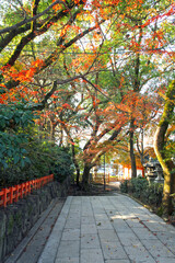 Naklejka premium The Yasaka Shrine in Gion, Kyoto, Kansai, Japan.