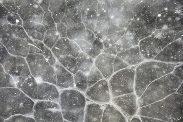 snow ice background, abstract winter seasonal background, white snowflakes blizzard on ice overlay background