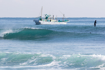 Japan Waves, the ocean in Japan is very beautiful, especially near Tokyo. There are many famous coastal areas. Chiba is the most popular for surfing you can learn to surf at these locations as well.