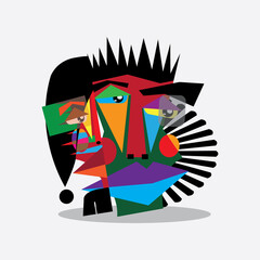 abstract head of the man