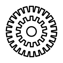 gear machine work line style icon