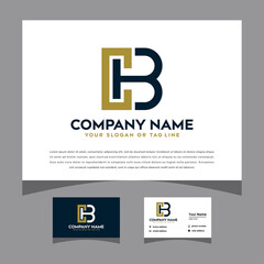 Initial cb logo design for various business vector