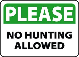 NO HUNTING NO HUNTERS ALLOWED BANNED PROHIBITED WARNING SIGN VECTOR ILLUSTRATION EPS
