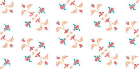 Colorful Ikat ornamentel seamless pattern for textile, wallpaper, card or wrapping paper. Tile for surface design