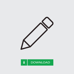 Pen icon vector. Pencil sign