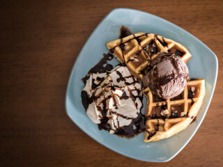 Ice cream waffle