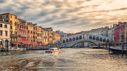 Naklejka na ściany i meble The city of Venice in the morning, Italy