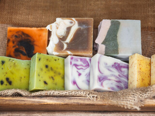 Natural organic spa cosmetics for body and face care with coconut oil