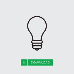 Light bulb icon vector. Idea sign