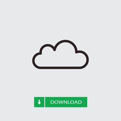 Cloud icon vector. Weather sign