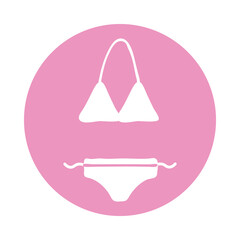 female swimsuit block style icon